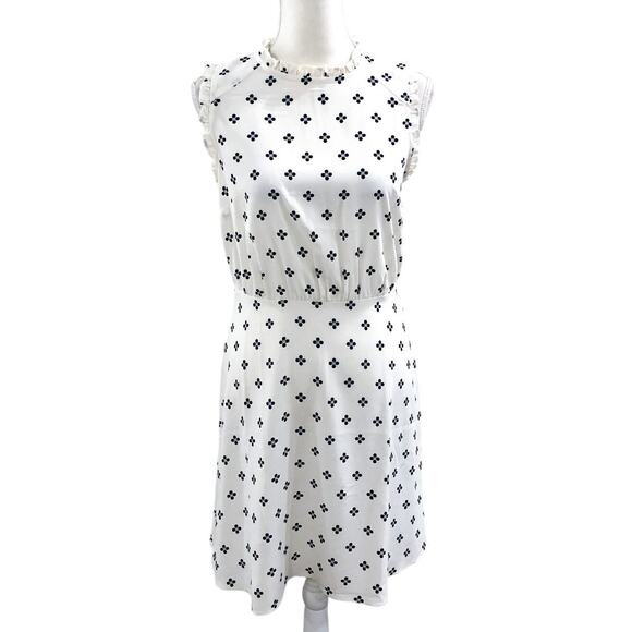 Ann Taylor Fit and Flare Ruffle Mini Dress - Picture 1 of 8